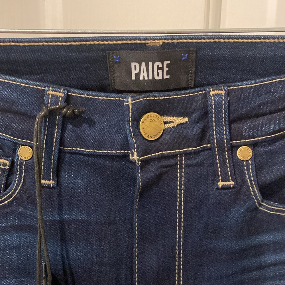 PAIGE Dark Blue Skinny Jeans - Picture 2 of 4